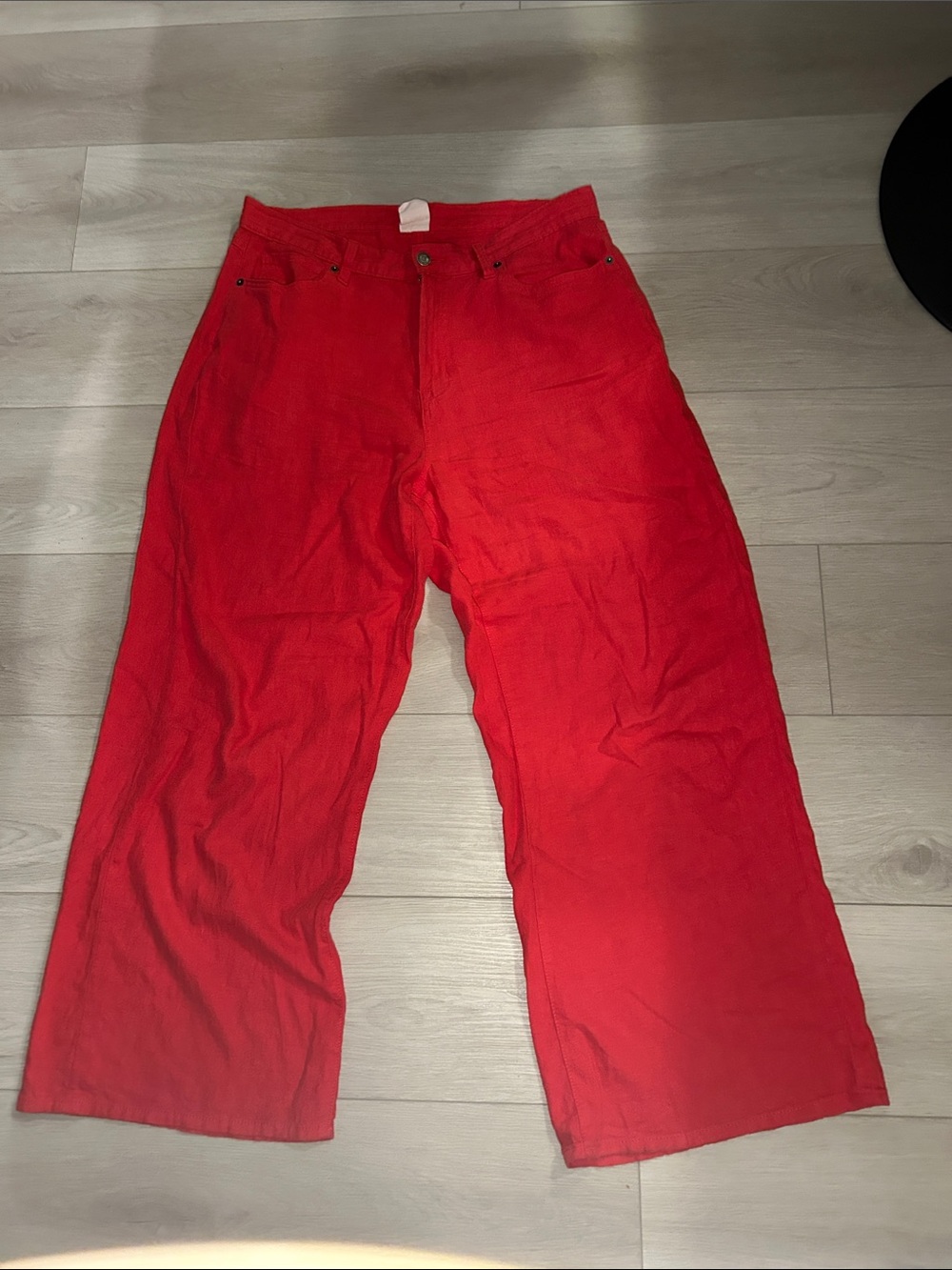 Wide leg linen pants